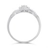 Silver Lab Grown Diamond Cushion Cluster Ring - F9705 Alternative Image
