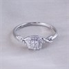 Silver Lab Grown Diamond Cushion Cluster Ring - F9705 Alternative Image