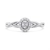 Silver Lab Grown Diamond Oval Cluster Ring - F9706 Alternative Image