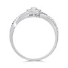 Silver Lab Grown Diamond Oval Cluster Ring - F9706 Alternative Image
