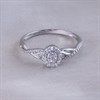 Silver Lab Grown Diamond Oval Cluster Ring - F9706 Alternative Image