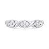 Silver Lab Grown Diamond Cluster Kiss Eternity Ring 20 points - F9707 Alternative Image