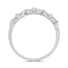 Silver Lab Grown Diamond Cluster Kiss Eternity Ring 20 points - F9707 Alternative Image
