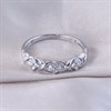 Silver Lab Grown Diamond Cluster Kiss Eternity Ring 20 points - F9707 Alternative Image