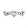 Silver Lab Grown Diamond Cluster Heart Ring - F9708 Alternative Image