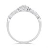 Silver Lab Grown Diamond Cluster Heart Ring - F9708 Alternative Image