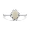 Silver Opal And Lab Grown Diamond Halo Ring - F9711 Alternative Image