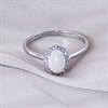 Silver Opal And Lab Grown Diamond Halo Ring - F9711 Alternative Image