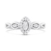 Silver Lab Grown Diamond Halo Marquise Ring - F9716 Alternative Image