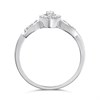 Silver Lab Grown Diamond Halo Marquise Ring - F9716 Alternative Image
