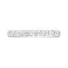 Silver Lab Grown Diamond Kiss Eternity Ring - F9723 Alternative Image