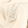 Silver 1/10ct Lab Grown Diamond Heart Necklace - F9806 Alternative Image