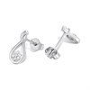 Silver Lab Grown Diamond Cluster Teardrop Stud Earrings - F9810 Alternative Image