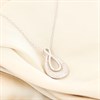 Silver Lab Grown Diamond Teardrop Necklace - F9820 Alternative Image