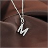 Silver Lab Grown Diamond Initial Necklace- M - F9824 Alternative Image