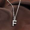 Silver Lab Grown Diamond Initial Necklace- F - F9836 Alternative Image