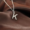 Silver Lab Grown Diamond Initial Necklace- K - F9840 Alternative Image