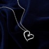 Silver Lab Grown Diamond Floating Heart Pendant - F9854 Alternative Image