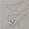 Silver Lab Grown Diamond Floating Heart Pendant - F9854 Alternative Image