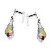 Silver Teardrop Crystal Andralok Drop Earrings - 21mm drop - F9909 Alternative Image