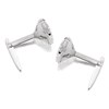 Silver Heart Cubic Zirconia Andralok Earrings - 5mm - F9920 Alternative Image