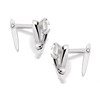 Silver Cubic Zirconia 'V' Andralok Earrings - 7mm - F9932 Alternative Image