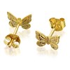 9ct Gold Mini Butterfly Stud Earrings - 6mm - G0117 Alternative Image