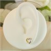 9ct Gold Two Colour Open Heart Stud Earrings - 8mm - G0143 Alternative Image