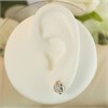9ct White Gold Four Stranded Dome Earrings - 10mm - G0146 Alternative Image