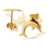 9ct Gold Mini Dolphin Stud Earrings - 10mm - G0148 Alternative Image