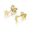 9ct Gold Moon And Star Stud Earrings - 5mm - G0166 Alternative Image