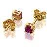 9ct Gold Ruby Solitaire Earrings - 3mm - G0219 Alternative Image
