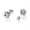 9ct White Gold Knot Stud Earrings - 6mm - G0249 Alternative Image