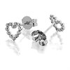 9ct White Gold Heart Stud Earrings - 6mm - G0261 Alternative Image