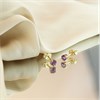 9ct Gold Amethyst Solitaire Earrings - 3mm - G0265 Alternative Image