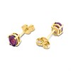 9ct Gold Amethyst Stud Earrings - G0289 Alternative Image