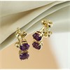 9ct Gold Amethyst Stud Earrings - G0289 Alternative Image