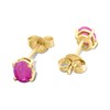 9ct Gold 5x4mm Ruby Stud Earrings - G0290 Alternative Image