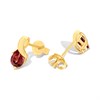 9ct Gold Swirl Garnet Stud Earrings - G0293 Alternative Image