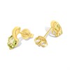 9ct Gold Swirl Peridot Stud Earrings - G0294 Alternative Image