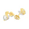 9ct Gold Swirl Blue Topaz Stud Earrings - G0296 Alternative Image