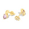 9ct Gold Swirl Amethyst Stud Earrings - G0297 Alternative Image