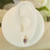 9ct Gold Amethyst And Diamond Stud Earrings - G0304 Alternative Image