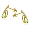 9ct Gold Peridot And Diamond Stud Earrings - G0308 Alternative Image