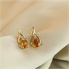 9ct Gold Citrine And Diamond Stud Earrings - G0310 Alternative Image