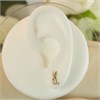 9ct Gold Sophisticated Cat Stud Earrings - 9mm - G0382 Alternative Image