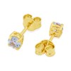 9ct White Gold Aquamarine Stud Earrings - 3mm - G0409 Alternative Image