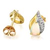 9ct Gold Opal And Diamond Earrings - 10mm - G0412 Alternative Image