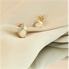 9ct Gold Opal And Diamond Earrings - 10mm - G0412 Alternative Image