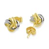 9ct Gold Two Colour Knot Stud Earrings - 6mm - G0413 Alternative Image